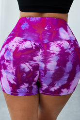 Tie-Dye Wide WaistbYoga Shorts